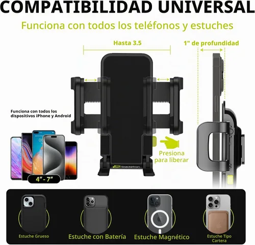 Vista 8 de Bracketron TripGrip Soporte de teléfono de coche para salpicadero – Fuerte soporte de ventosa, liberación con una sola mano, vista ajustable