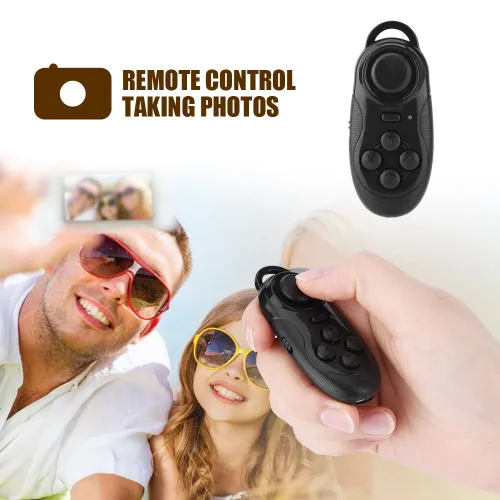 Vista 3 de Remote Control, Mini Bluetooth Remote Gamepad Console Handle Game Controller Joystick Selfie Timer Remote Controller