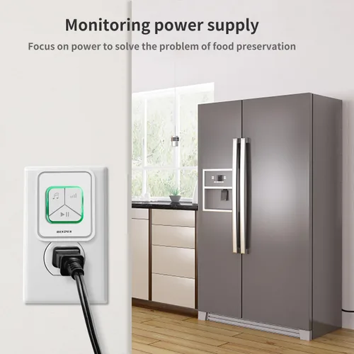 Vista 2 de Hendun Alarma de Falla de Energía, Detector Alertador de Falla de Circuito GFCI, Recordatorio Inteligente de Corte de Energía para Congelador