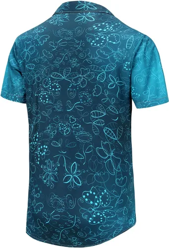 Vista 145 de KYKU - Camisa hawaiana funky para hombre, ropa tropical para vacaciones en Palm Beach