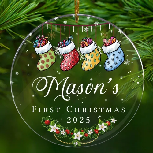 Vista 10 de Adorno personalizado de nuestro primer apartamento, con nombre y dirección personalizados, acrílico, 2.90 x 2.90 pulgadas, adornos de regalo