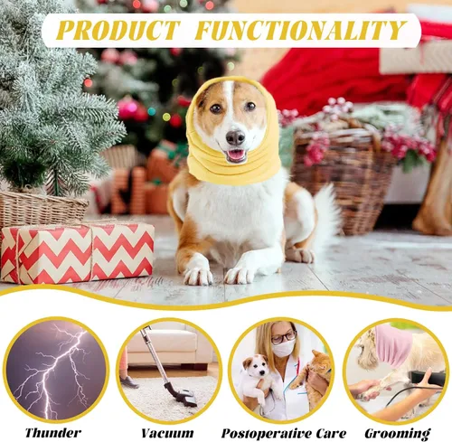 Vista 3 de Cubiertas silenciosas para los oídos para perros, almohadillas calmantes para los oídos de perros para gatos y perros, sudadera con capucha