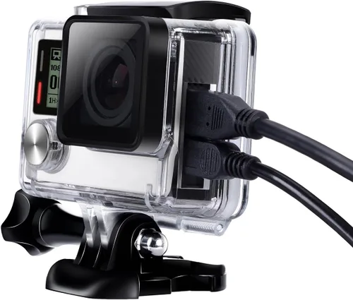 Vista 2 de Suptig Funda protectora de carga con alambre conectable, esqueleto protector lateral abierto compatible con cámara GoPro Hero 4 Hero 3, 3+.