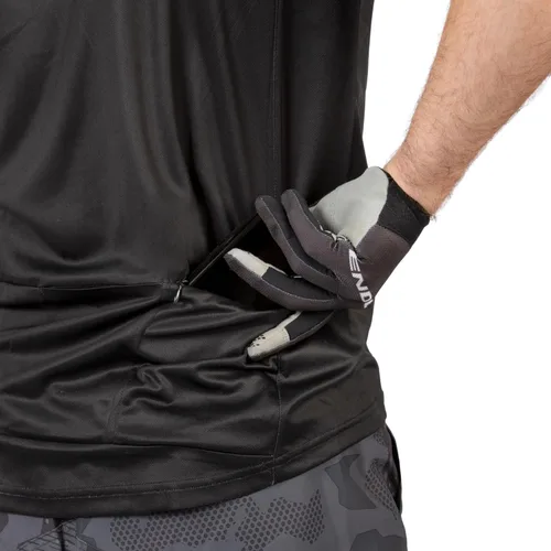 Vista 6 de Endura Maillot de ciclismo de manga corta Hummvee Ray II para hombre Negro