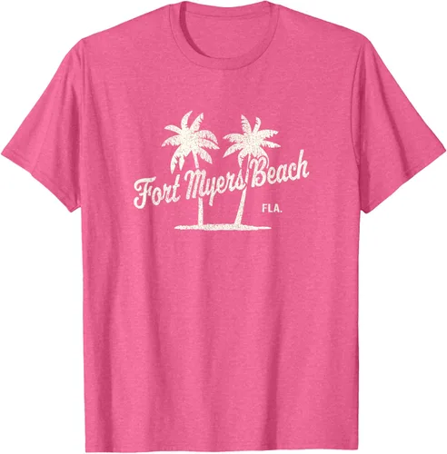 Vista 44 de Fort Myers Beach Florida Vintage 70s Palm Trees Graphic T-Shirt