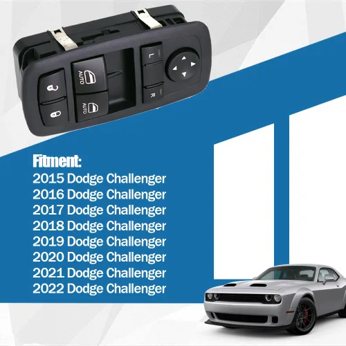 Vista 2 de CULMKARI Interruptor maestro de elevalunas eléctrico delantero izquierdo del lado del conductor para Dodge Challenger 2015-2022, actuador de botón