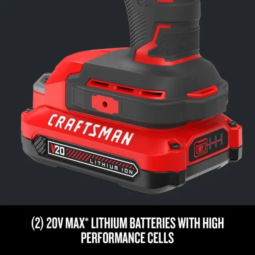 Vista 10 de CRAFTSMAN - V20* Kit combinado de taladro inalámbrico, 2 herramientas (CMCK210C2)