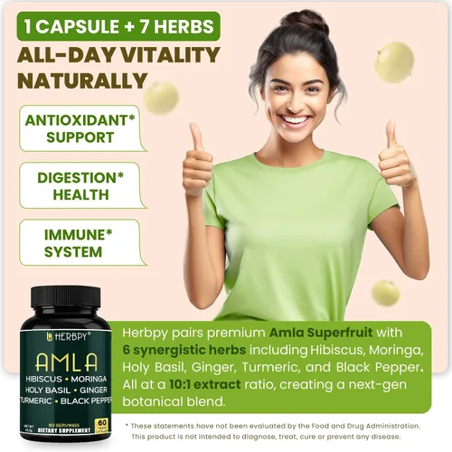 Vista 3 de Suplemento de extracto de amla superfruta 7 en 1 - 60 cápsulas