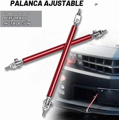 Vista 8 de DREAMIZER Alerón Universal para Labio de Parachoques Delantero con Varilla de Puntal Alerón Ala Kit de Carrocería Ancha Alerón con Varillas Esquina
