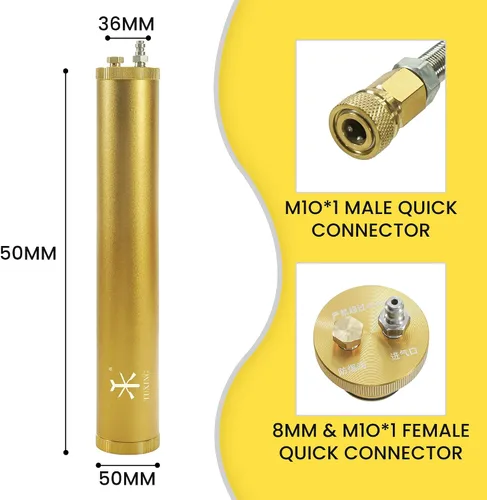 Vista 5 de TUXING 4500PSI PCP Compresor de aire Separador de agua de aceite con antiexplosión, filtro de aire de alta presión 30Mpa Filtro de agua externa