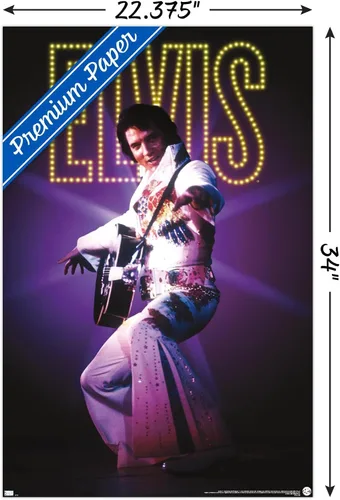 Vista 3 de Elvis Presley - Póster de pared de traje, 34 pulgadas de largo x 22.4 pulgadas de ancho, versión premium sin marco