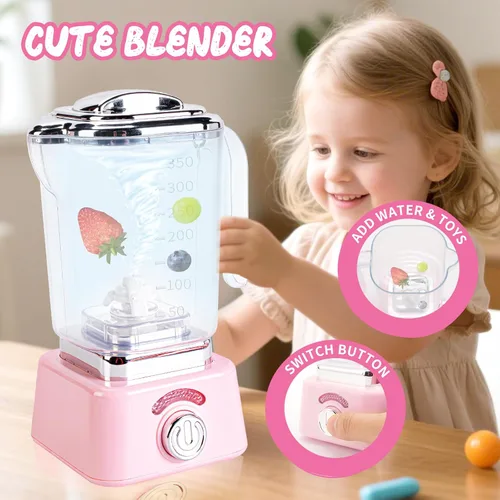Vista 4 de Accesorios de Cocina de Juguete, Electrodomésticos de Cocina de Juguete con Cafetera, Batidora, Tostadora y Licuadora, Set de Juego de Cocina