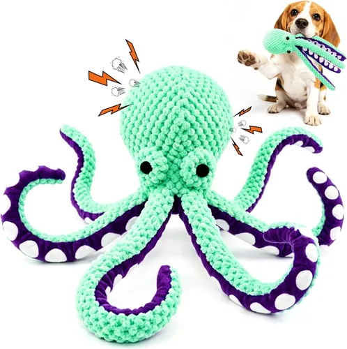 Vista 14 de Fuufome Juguetes chirriantes para perros grandes: juguetes duraderos para perros grandes para razas medianas y pequeñas - Juguetes de peluche