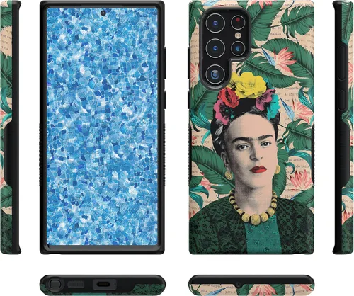 Vista 5 de Casely Funda para Galaxy S22 Ultra Encuentra tu musa Retrato de Frida Kahlo Diseño protector audaz