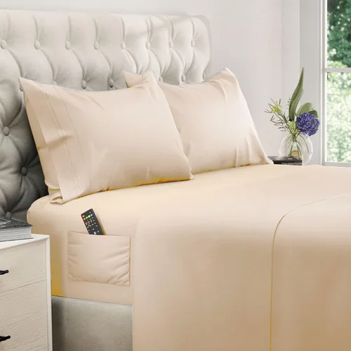 Vista 14 de DREAMCARE - Juego de sábanas de tamaño individual XL, 3 piezas, refrescantes, extralargas, suaves y duraderas de 100% poliéster de microfibra