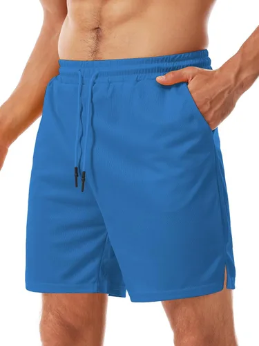 Vista 39 de Aolesy Pantalones cortos de gimnasio para hombre con forro de 5, 7, 9 pulgadas, ligeros, pantalones cortos de malla para entrenamiento, atléticos