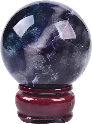 Vista 97 de JIC Gem Piedra Natural de Jaspe Africano Cristal de Curación Esfera Adivinación Bola de Piedra Preciosa, Feng Shui Reiki Aura Decoración