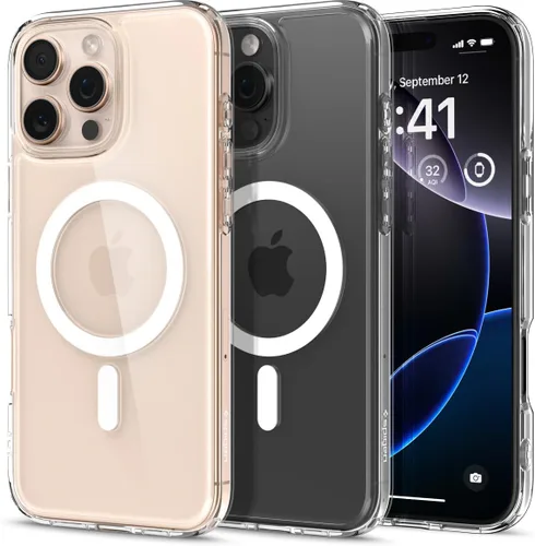 Vista 48 de Spigen Funda para iPhone 13 Mini, ultra híbrida MagFit [antiamarilleo] [compatible con Magsafe] - Transparente