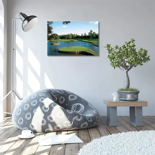 Vista 4 de chenchenArt Arte de pared de campo de golf de Estados Unidos TPC Sawgrass Golf Course Cuadros Impresiones en lienzo Decoración de pared de golf