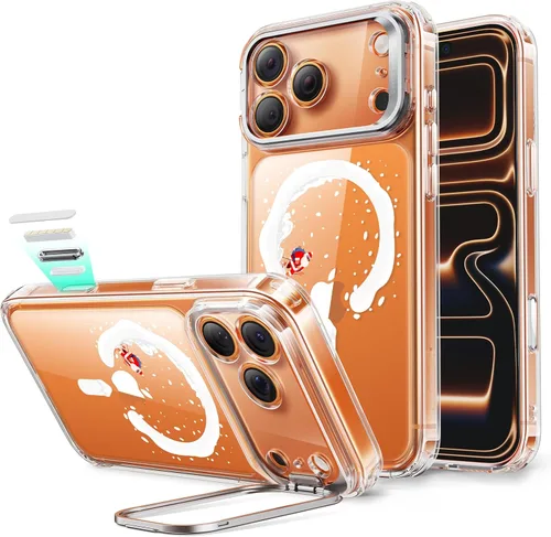 Vista 25 de ESR Funda para iPhone 13 Pro, compatible con MagSafe, protección de grado militar a prueba de golpes, soporte de anillo de cámara integrado, funda
