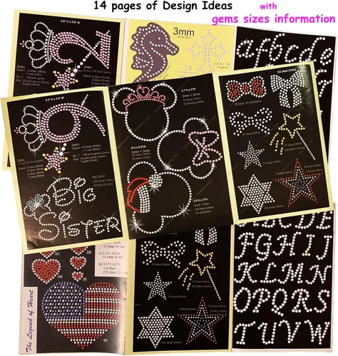 Vista 4 de Kit Bedazzler de esseelove con Diamantes de Imitación, Aplicador de Fijación, Set de Diamantes de Imitación de Fijación en Caliente DIY, Kit