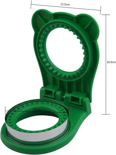 Vista 2 de Cortador de sándwich verde – perfecto para sándwiches, galletas y creaciones de bricolaje, cortador y sellador de sándwiches, desoxidante de pan sin