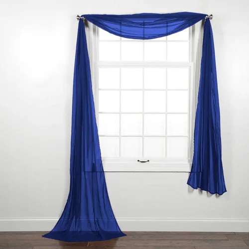 Vista 8 de Pañuelo Luxury Discount semitransparente para ventana, de color liso