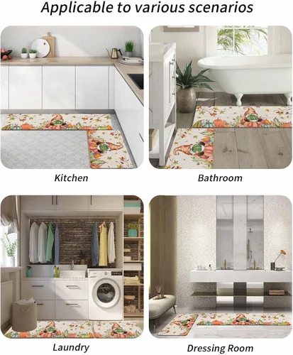 Vista 6 de Tapete de baño para tina, antideslizante, de secado rápido y absorbente, de tierra de diatomeas, tapete de cocina, tapete de Acción de Gracias