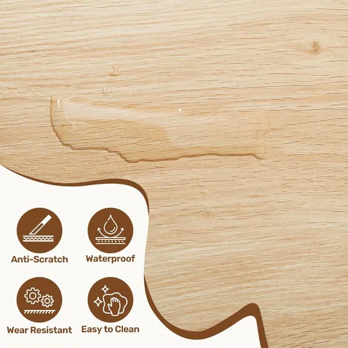 Vista 5 de Miereirl Moderno juego de comedor de 5 piezas para mesa redonda de madera de 4,31.5 pulgadas con estante de almacenamiento semiabierto y puerta