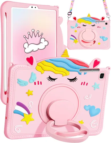 Vista 9 de Funda para iPad mini de 5ª/4ª generación - 7.9 pulgadas Funda Mini 4/5 Gen con soporte para bolígrafo, linda funda de tableta de silicona