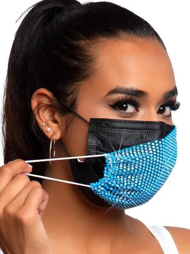 Vista 3 de Leg Avenue Women's Harlow Rhinestone Fashionable Mask