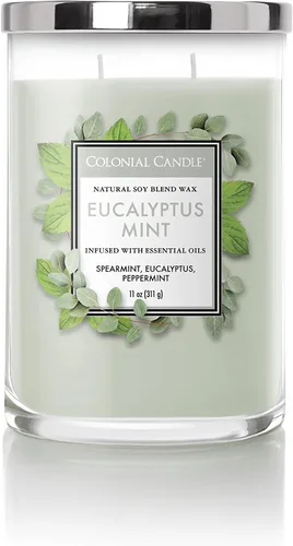 Vista 38 de Colonial Candle - Vela perfumada de frasco con aroma a agua de coco, colección clásica de cilindros, 2 mechas, azul, 19 onzas - hasta 120 horas