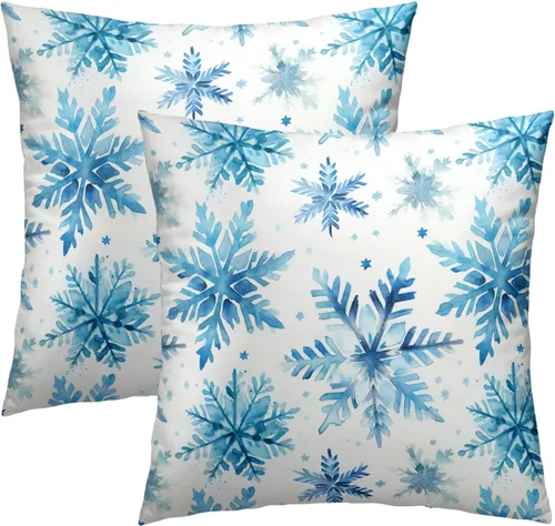 Vista 20 de Juego de 2 fundas de almohada de bosque de abedul, fundas de almohada decorativas de montaña de madera verde oscuro brumoso de 16 x 16 pulgadas