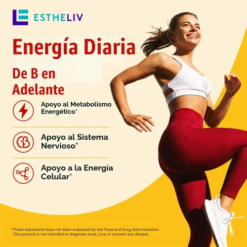 Vista 4 de ESTHELIV® Complejo Super B con PQQ - 60 VegeCaps