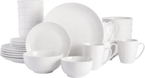 Vista 10 de Gibson Home Zen Buffetware - Juego de vajilla de 39 piezas para cena, color blanco