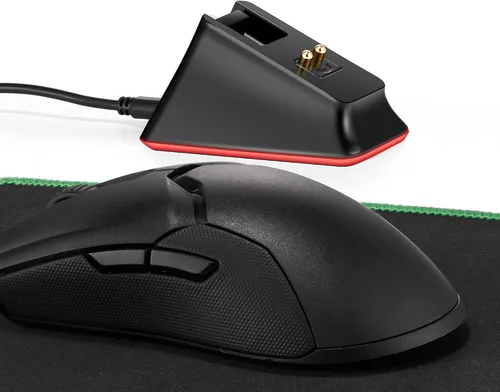 Vista 5 de Soarking Base de carga para Razer Wireless Mouse DeathAdder V2 Pro, Naga Pro, Viper Ultimate y Basilisk Ultimate con cable de 6.6 pies