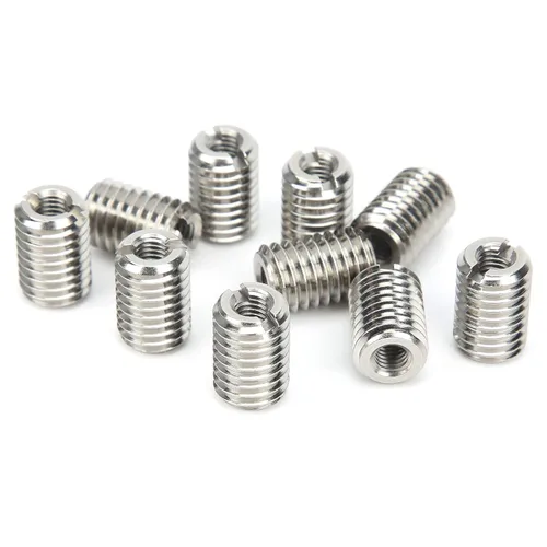 Vista 34 de 10 piezas de inserción de rosca autorroscante, tuerca reductora de acero inoxidable de 0.236 in hembra M3x0.0.197 in macho M5x0.0.315 in