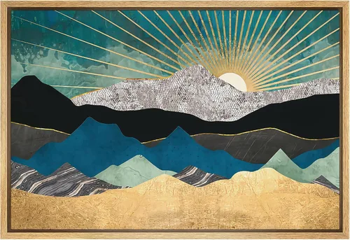 Vista 49 de SIGNFORD Lienzo Enmarcado Impresión Arte de Pared Océano Pastel Luz del Sol Puesta de Sol Horizonte Naturaleza Vida Silvestre Ilustraciones Arte