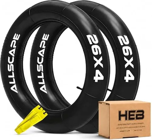 Vista 8 de HEB Fat Tire Tubes, Heavy Duty Bike Inner Tube, Schrader Valve, Ebike Tube