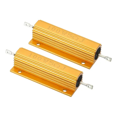 Vista 24 de PATIKIL 100 W 0,01 Ohm Resistencia con carcasa de aluminio, 2 paquetes de resistencias con carcasa de aluminio, resistencias bobinadas en caja