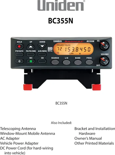 Vista 6 de Uniden BC365CRS - Escáner de radio FM de 500 canales con alerta meteorológica y BC355N 800 MHz 300 canales base/escáner móvil, captura de RF