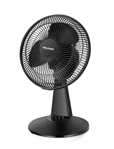 Vista 5 de PELONIS Ventilador oscilante de pie con control remoto de 16 pulgadas, temporizador de 7 horas, 3 velocidades y altura ajustable y ventilador