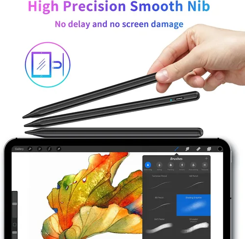 Vista 5 de Lápiz capacitivo compatible con iPhone/iPad/Samsung Galaxy Tab A9+, lápiz activo para teléfonos y tablets Android y iOS, recargable, lápiz de alta