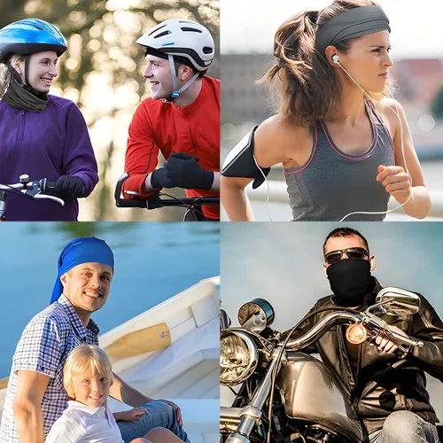 Vista 4 de Bufanda transpirable para el cuello, máscara facial para hombres y mujeres, senderismo, ciclismo, deportes, pesca, protección solar UV bandana