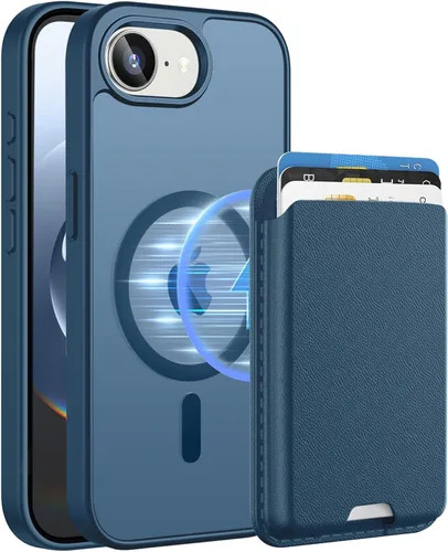 Vista 64 de Funda magnética para iPhone 12 Pro Max, cartera magnética desmontable con soporte para tarjetas, [compatible con MagSafe] grado militar, a prueba
