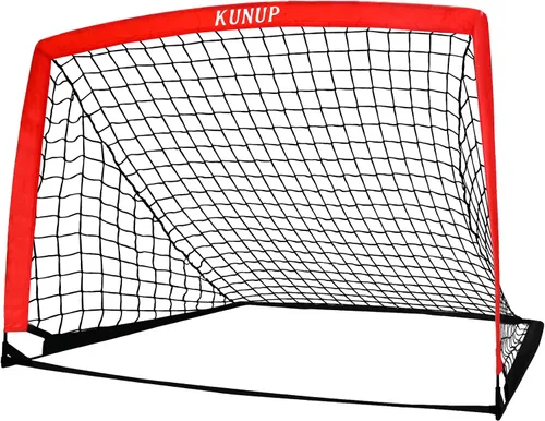 Vista 9 de Portería de fútbol portátil de 5 x 3, 6 x 4, 9 x 5 pies, para patio trasero, red de práctica de fútbol plegable con bolsa de transporte para niños