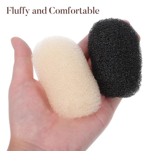 Vista 7 de Uonlytech Juego de 3 clips de volumen para el cabello, para mujeres, peinados de bricolaje, esponja, plástico, metal