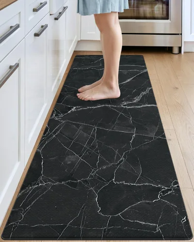 Vista 20 de DEXI Alfombrillas de cocina acolchadas antifatiga 23 x 86 pulgadas, color Azul