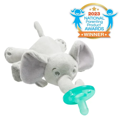 Vista 7 de Philips AVENT Soothie Snuggle Portachupetes con Chupete Desmontable, 0m+, Elefante, SCF347/03- 1 Unidad (Paquete de 1)
