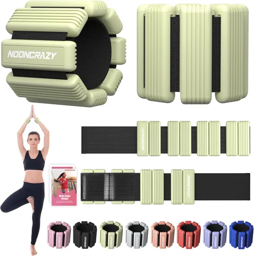 Vista 11 de Pilates - Pesas de tobillo y muñeca para mujer, juego de 2 pesas portátiles y fuertes para brazos y piernas (1 libra/2.2 libras cada una), pesas